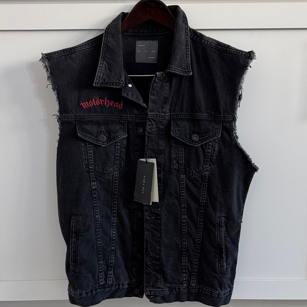 Zara Black Vest with Red Embroidery - Picture 2 of 6
